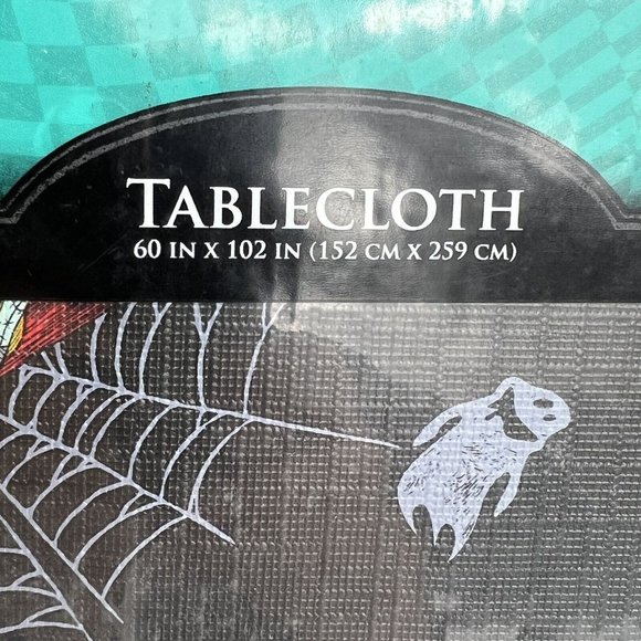 Disney Nightmare Before Christmas Tablecloth 60"x102” Jack And Sally Spiderwebs - Picture 3 of 12